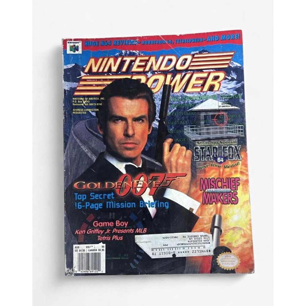 Vintage 1997 Nintendo Power Vol 99 GoldenEye 007 Banjo Kazooie Poster N64